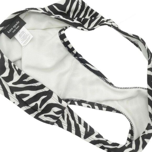 NWT Kate Spade Zebra Print Triangle Bikini Two Piece Swimsuit Women’s Size Large - Picture 5 of 11